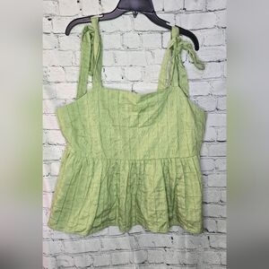 Asos Curve Baby Doll Tie Strap Blouse Size 12